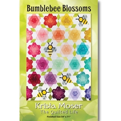 Patchwork Mønster - Bumblebee Blossoms quilt