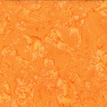 Batikstof - Ensfarvet Meleret - Cantaloupe