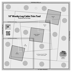  Creative Grids Non-Slip 10'' Wonky Log Cabin Trim Tool 
