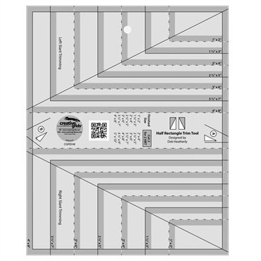 Patchworklineal - Half rectangle Trim Tool
