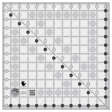 Patchworklineal - Venstrehåndet Kvadratisk 12½ Inch