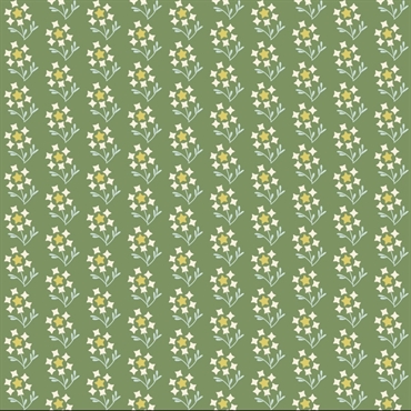 EQP Patchworkstof - Dandelion - Emerald green