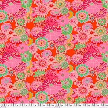 Kaffe Fassett Patchworkstof - Asian Circles - Tomato