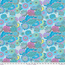 Kaffe Fassett Patchworkstof - Asian Circles - Turquoise