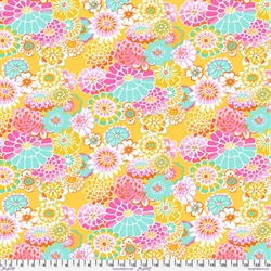 Kaffe Fassett Patchworkstof - Asian Circles - Yellow