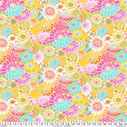 Kaffe Fassett Patchworkstof - Asian Circles - Yellow