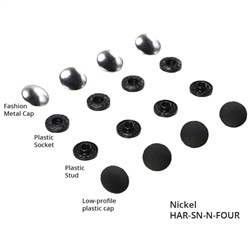 ByAnnie - Værktøjsfri trykknapper 13mm - Nikkel