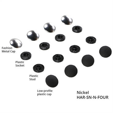 ByAnnie - Værktøjsfri trykknapper 13mm - Nikkel