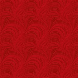 rødt flannel stof med bølgemønster