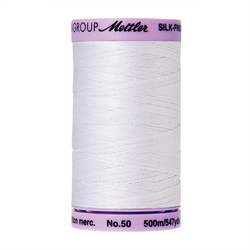 Silk Finish cotton 50 - 500m - Hvid