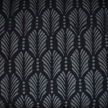 Batikstof - Palm Texture Black