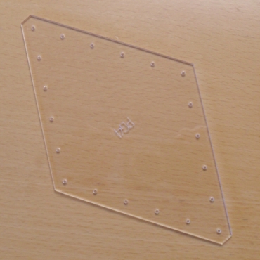 Patchwork acryl skabelon -  Rombe 10cm