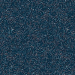 Bagside Patchworkstof - Navy Multi Wisp
