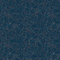 Bagside Patchworkstof - Navy Multi Wisp