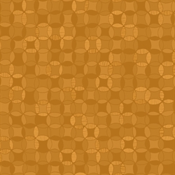 retro patchworkstof med brune cirkler