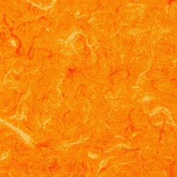 Meleret orange bomuldsstof til patchwork
