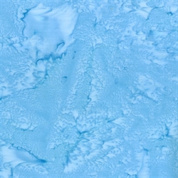 Batikstof - Ensfarvet Meleret - Bluebird