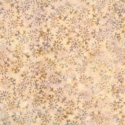 Batikstof - Small floral tan