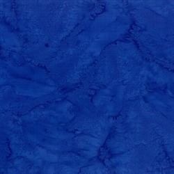 Batikstof - Ensfarvet Meleret - Cobalt