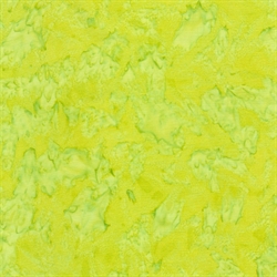 limegrønt meleret patchworkstof med batiktryk
