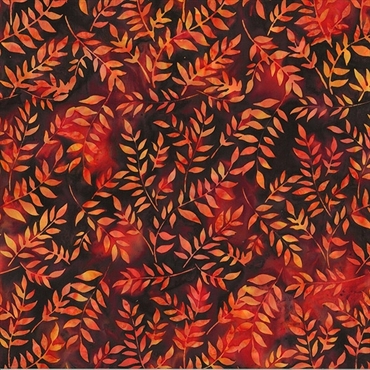 Batikstof - Twig - Fire