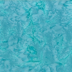 Batikstof - Ensfarvet meleret - Tidepool