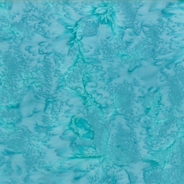 Batikstof - Ensfarvet meleret - Tidepool