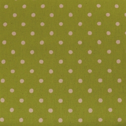 limegrønt patchworkstof med prikker