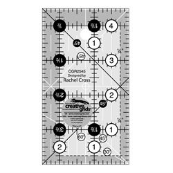 Patchworklineal - Rektangulær 2½ x 4½ Inch