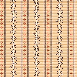 EQP Patchworkstof - Coral - Biscuit brown