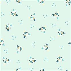 EQP Patchworkstof - Propellers - Frosty blue