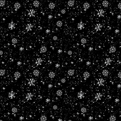 Julepatchworkstof - Snowfall - Black