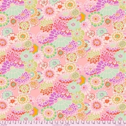 Kaffe Fassett Patchworkstof - Asian Circles - Pink