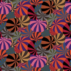 Kaffe Fassett Patchworkstof - Beach balls - Maroon