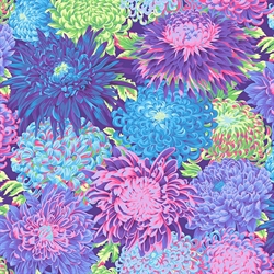 Kaffe Fassett Patchworkstof - Japanese Chrysanthemum - Blue