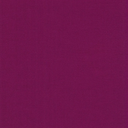 Ensfarvet patchworkstof - Kona Berry #1016