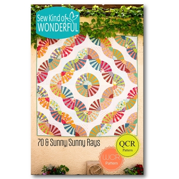 Patchworkmønster til Wonder Curve lineal - 70 & Sunny / Sunny Rays
