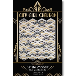 Patchwork Mønster - City Girl Chevron quilt