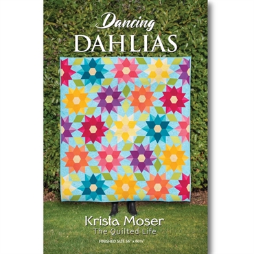 Patchwork Mønster - Dancing Dahlias quilt