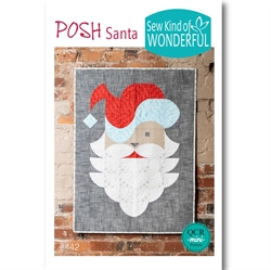 Patchworkmønster til Mini Quick Curve lineal - Posh santa