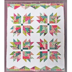 Patchwork Mønster - Scrap Crazy Bear Paw Quilt