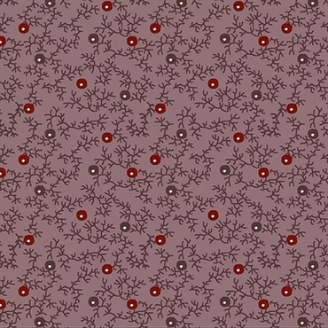 EQP Patchworkstof - Blackberry hedge - Dove