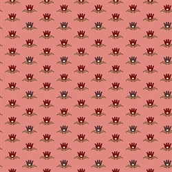 EQP Patchworkstof - Water Lily - Coral