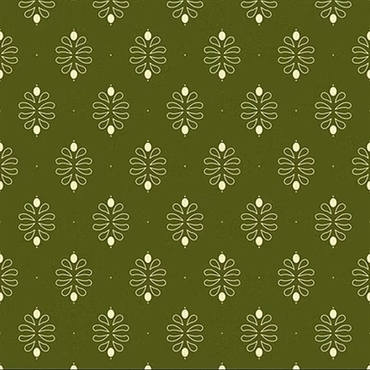 EQP Patchworkstof - Damask - Juniper green
