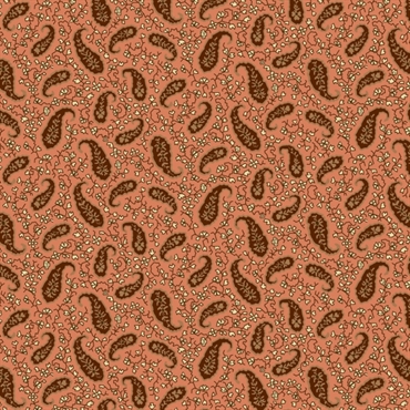 Reproduktionstof - Pink Vintage Paisley