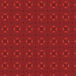 rødt vintage patchworkstof