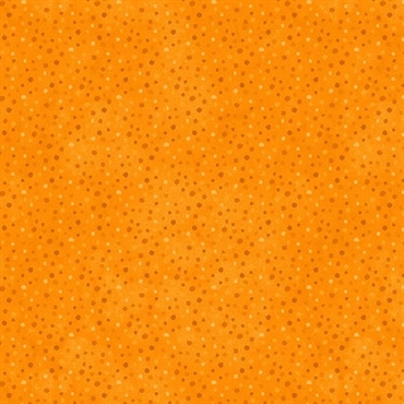 orange patchworkstof med prikker