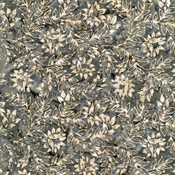 Batikstof - Elegant flowers - Pewter