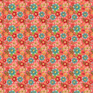 Patchworkstof - Tossed blooms