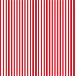 Patchworkstof - 1/8 inch Stripe - Rød og hvid